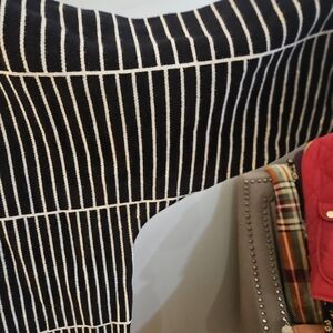 Sioni Brand Women's Plus Size Black and White Striped Sweater